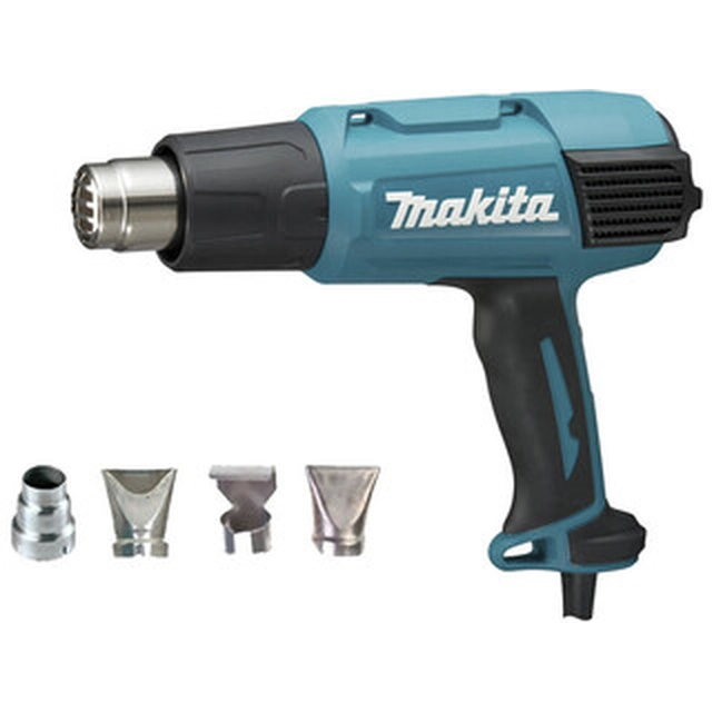 Makita HG6031VK elektrický ručný tepelný ventilátor 50 - 600 °C | 0,25 - 0,5 m³/min | 1800 W | V kufri