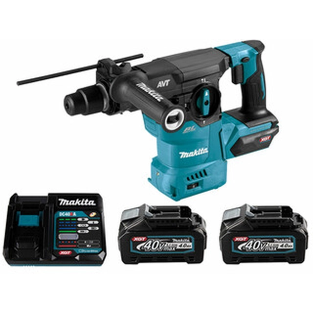 Makita HR008GM202 akkus fúró-vésőkalapács 40 V | 3,9 J | Betonban 28 mm | 6,2 kg | Szénkefementes | 2 x 2,5 Ah akku + töltő | Kartondobozban