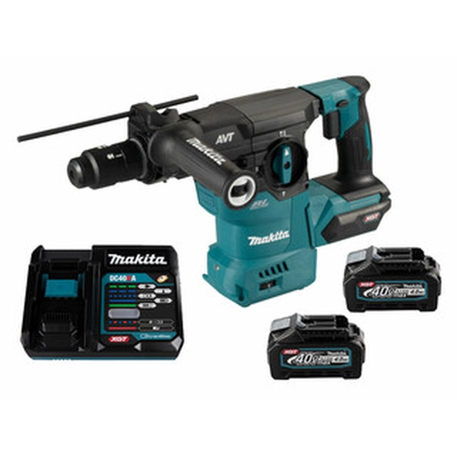 Makita HR009GM202 акумуляторна перфораторна дриль 40 V | 3,9 J | В бетоні 30 мм | 6,7 кг | Карбонова безщітка | 2 x 4 Ач акумулятор + зарядний пристрій | У валізі