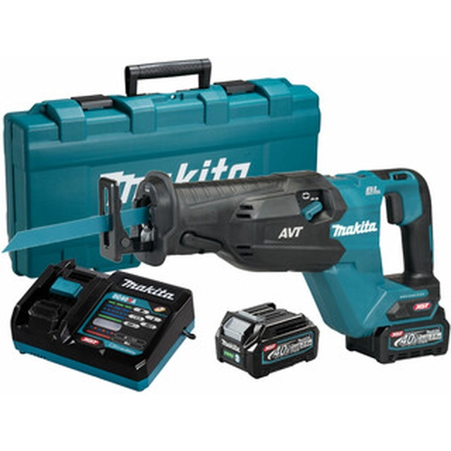 Makita JR002GD201 akkusaha 40 V | 255 mm | Hiiliharjaton | 2 x 2,5 Ah akku + laturi | Matkalaukussa