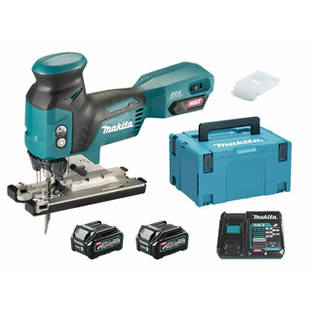 Makita JV001GD201 Akku-Bügelsäge 40 V | 135 mm | Carbon bürstenlos | 2 x 2,5 Ah Akku + Ladegerät | im MakPac