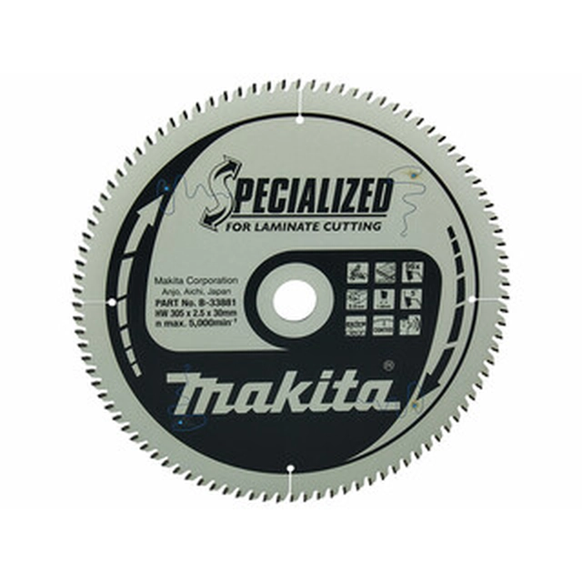 Makita Kreissägeblatt 305 x 30 mm | Anzahl der Zähne: 96 db | Schnittbreite: 2,5 mm