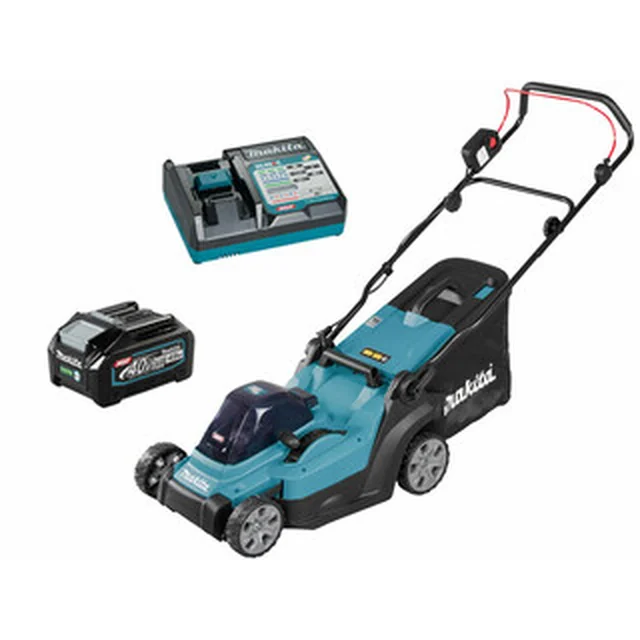 Makita LM003GM103 akumulatora zāles pļāvējs 40 V | 380 mm | 780 m² | Oglekļa brushless | 1 x 4 Ah akumulators + lādētājs