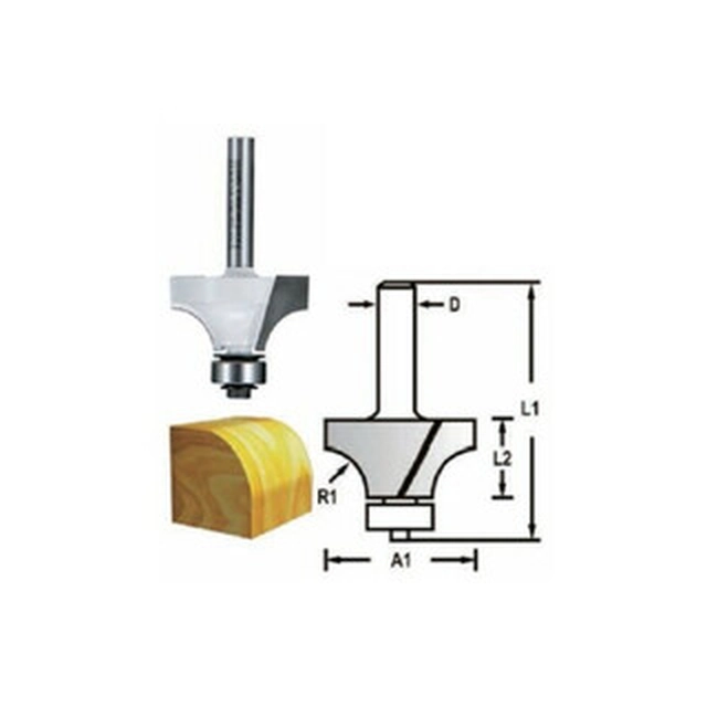 Makita maršrutizatoriaus galvutė 16,7 x 31,8 x 8 mm | Profilio pjaustytuvas