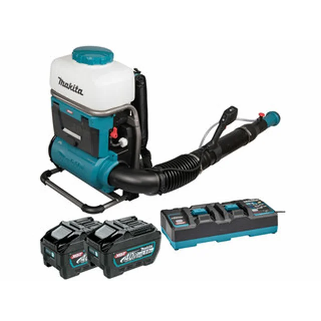 Makita PM001GT202 akumulatorska prskalica 40 V | 15 l | Ukupna dostava. 150 - 238,33 l/min | Ugljične četkice | 2 x 5 Ah baterija + punjač | U kartonskoj kutiji