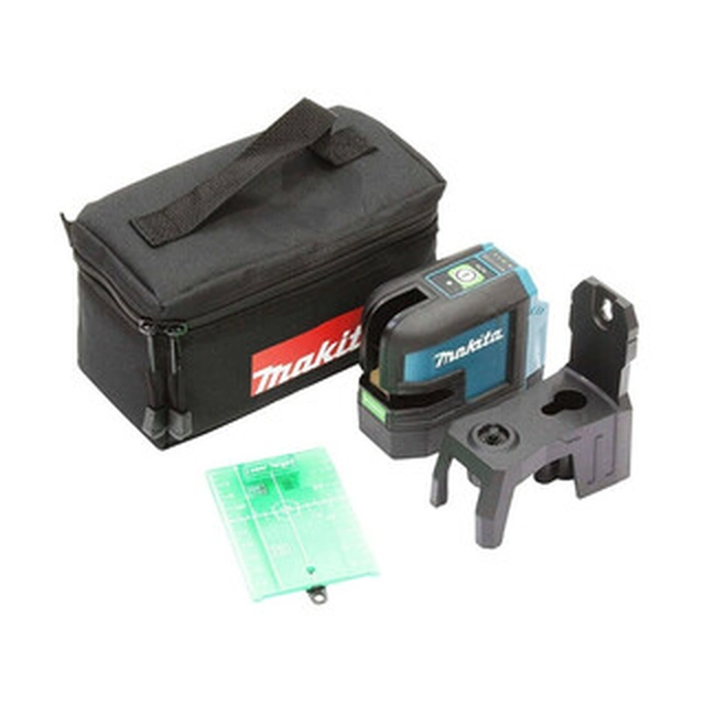 Makita SK106GDZ Grøn linje laser Effektiv stråle med signalmodtager: 0 - 80 m | Uden batteri og oplader | I en kuffert