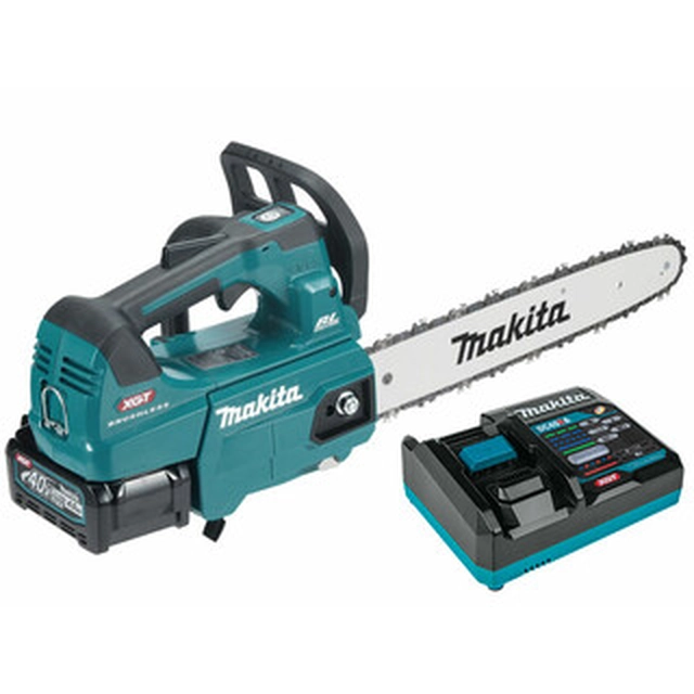 Makita UC004GM101 accu kettingzaag 40 V | 350 mm | Koolborstelloos | 1 x 4 Ah accu + lader | In een kartonnen doos