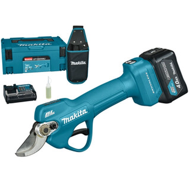 Makita UP100DSMJ akkus metszőolló 12 V | 25 mm | Szénkefementes | 1 x 4 Ah akku + töltő | MakPac-ban