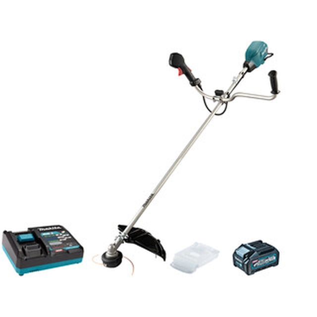 Makita UR006GM101 akumulatora zāles pļāvējs 40 V | 430 mm | Oglekļa brushless | 1 x 4 Ah akumulators + lādētājs