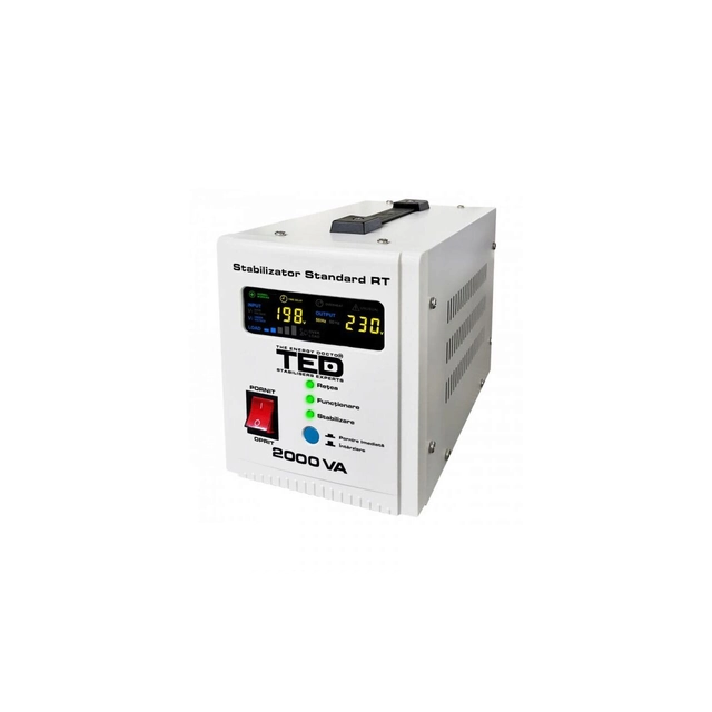 Maksimal netværksstabilisator 2000VA-AVR RT-serien TED000125