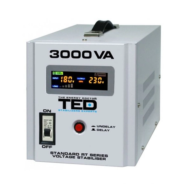 Maksimālais tīkla stabilizators 3000VA-AVR RT sērija TED000149