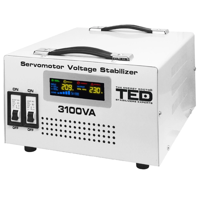 Максимален мрежов стабилизатор 3100VA-SVC с монофазен серво мотор TED000163