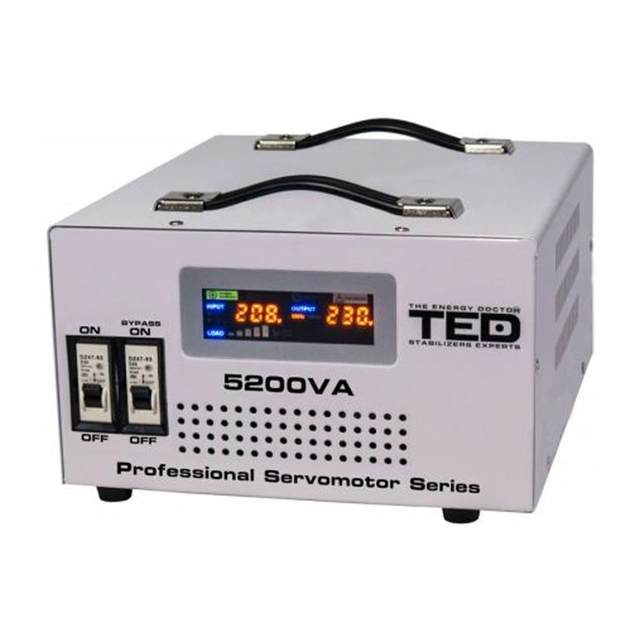 Maksymalny stabilizator sieci 5200VA-SVC z serwomotorem TED000200