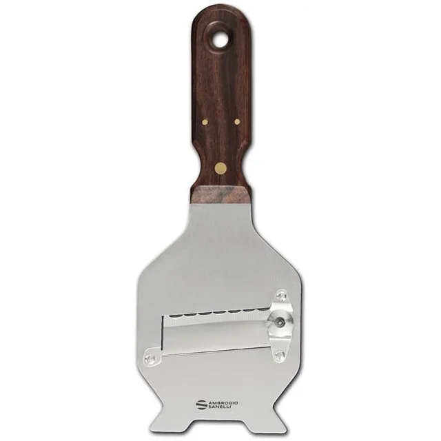 Mandoline à truffe Ambrogio Sanelli manche en palissandre en acier inoxydable lame ondulée variante de base