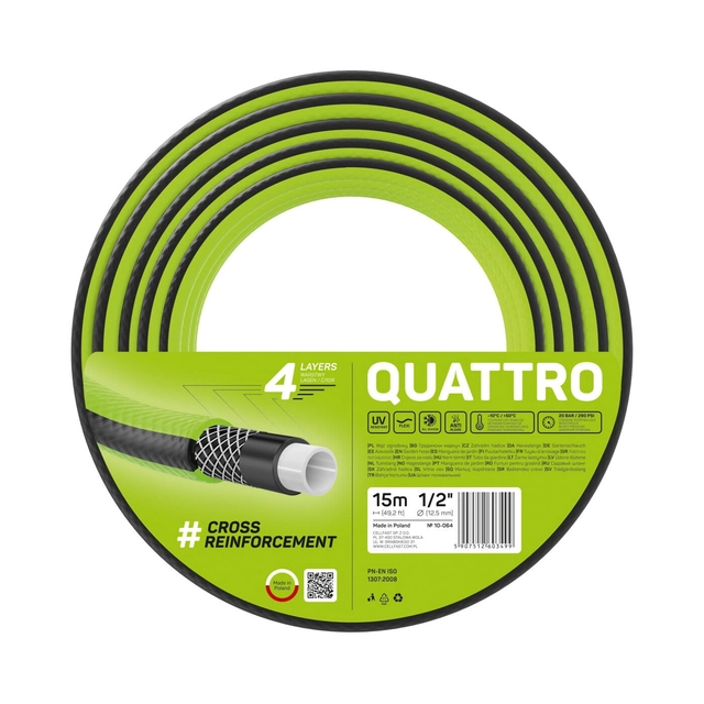 Mangueira de jardim Cellfast Quattro 1/2" 15m