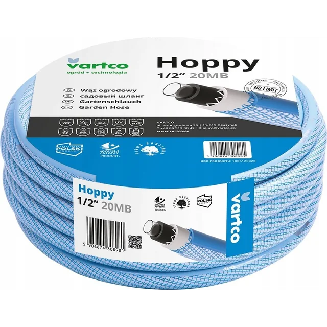 Mangueira de jardim Vartco 1/2" 30m 6-ply HOPPY TFS Vartco HOPPY TFS 1006120030