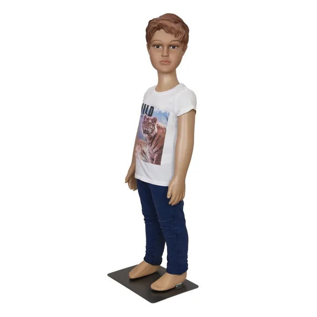 MANNEQUIN ENFANT GARÇON FIGURINE COMPLÈTE POUR PRÉSENTOIR MAGASIN 90CM