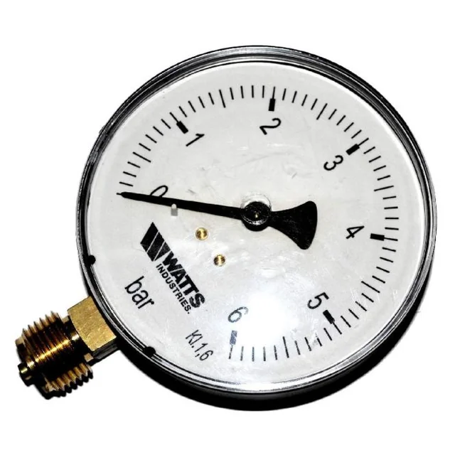 Manometer 0-6 stångsida DN8, 1/4 Watt