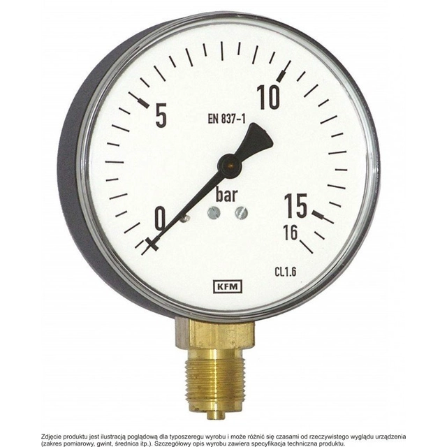 Manometer 111.20.160 M20x1,5 0-10 jeklena palica