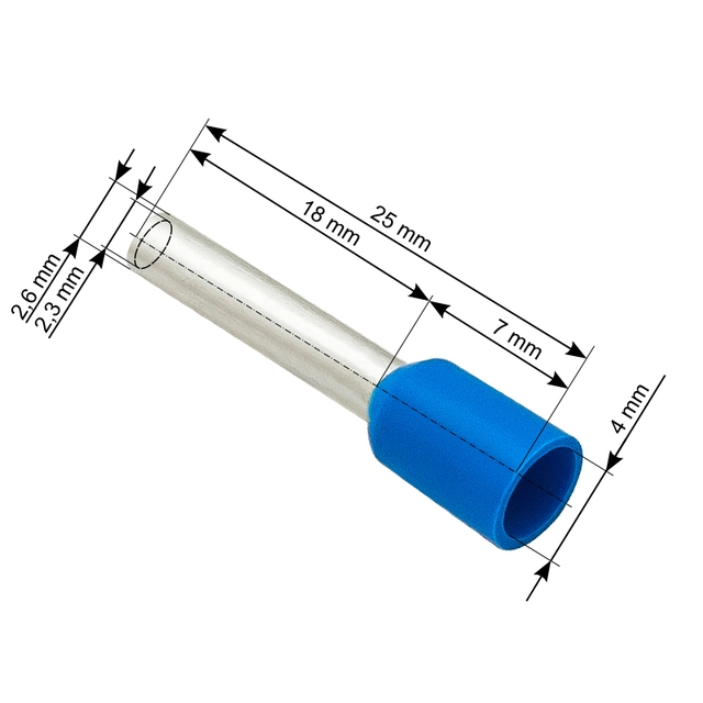 Manșon izolat conector 2,5/18 100 Buc