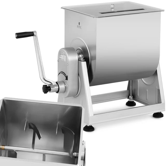 Manual meat mixer for sausage stuffing made of steel 28 l