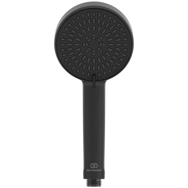 Manuāla dušas galva Ideal Standard, IdealRain Alu+ Ø100 mm, Silk Black matēts melns