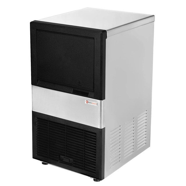 Máquina de fazer gelo RQZBJ-28W | refrigeração a água | 28 kg/24h | cubo de gelo 32x32x32 mm