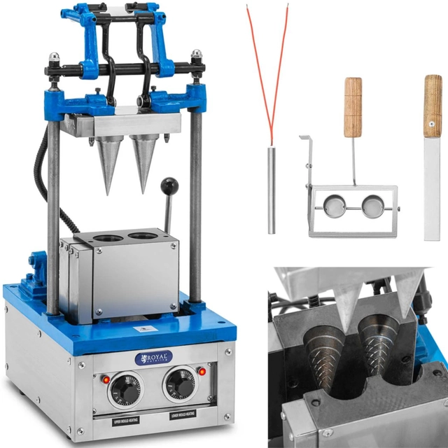 Máquina de fazer waffles para assar wafers de casquinha de sorvete 2100 W 50-60 unid./tempo.