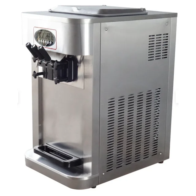 Máquina de helado italiana RQMG755 | 2 sabores +mezcla | ajustable | enfriamiento nocturno | bomba de aireación | 2x7 l