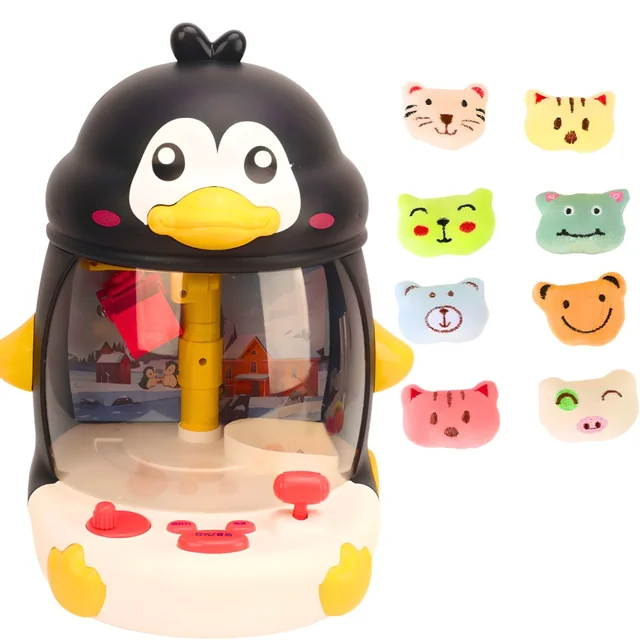 MÁQUINA DE PINGUIM AUTOMÁTICA DE DISPERSÃO DE BRINQUEDOS SONS E LUZES