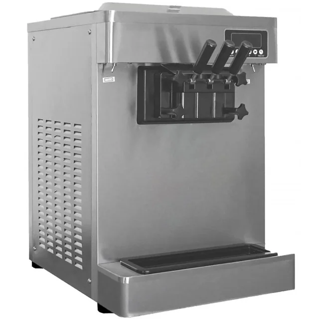 Máquina de sorvete italiana RQM908 | 2 sabores +mistura | ajustável | refrigeração noturna | bomba de arejamento | 2x7 l