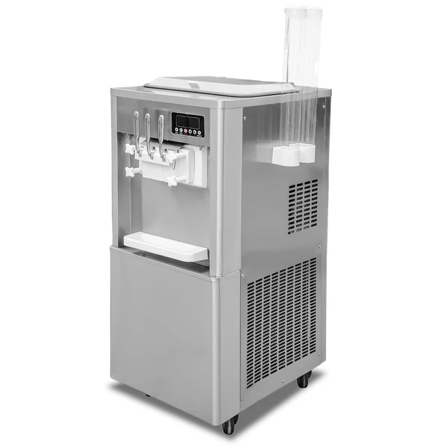 Máquina de sorvete italiana RQMG38 | 2 sabores +mistura | máquina de sorvete | refrigeração noturna | bomba de arejamento | 2x7 l