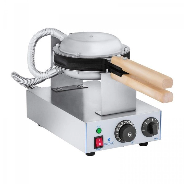Máquina de waffles de bolha - 1415 W - waffle de bolha ROYAL CATERING 10010732 RCWM-1400-B