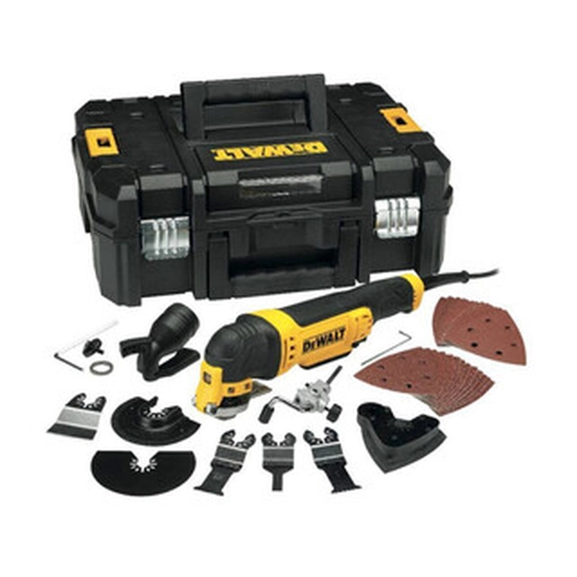 Máquina vibradora eléctrica multifunción DeWalt DWE315KT-QS 0 - 22000 1/min | 1,6° | Universales | 300 W | TSTAK en una maleta