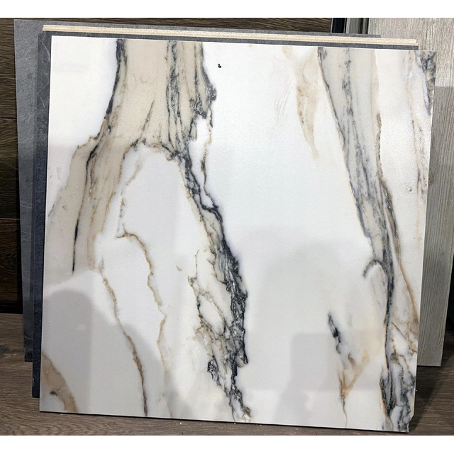 Marmerachtige tegels 60x60 CALACATTA CARRARA goud