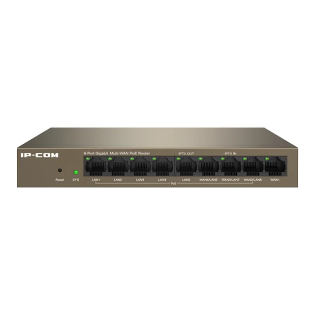 Maršrutētāja 8 Gigabit PoE+ porti, 95W, 1 ports RJ45, Pārvaldība — IP-COM M20-8G-PoE