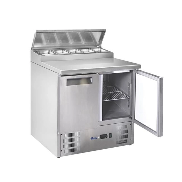 Masă frigorifică pentru salate 2- ușă cu extensie 5*GN 1/6 nou Arctic Hendi factor 236222