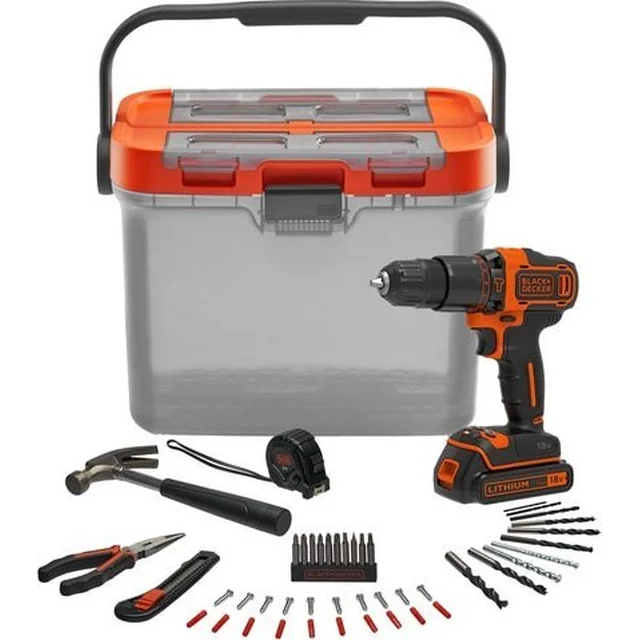 Mașină de găurit Black&Decker BCKSB05 18 V 1 x baterie 1.5 Ah