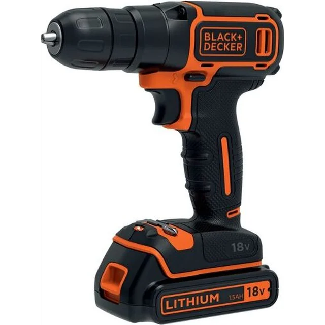 Mașină de găurit Black&Decker BDCD18 18 V 1 x baterie 1.5 Ah