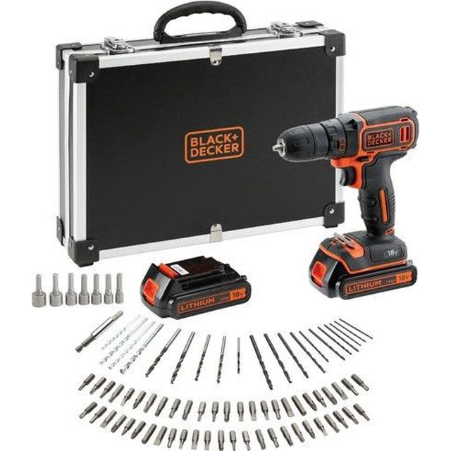 Mașină de găurit Black&Decker BDCDD12BAFC 10.8 V 2 x baterie 1.5 Ah