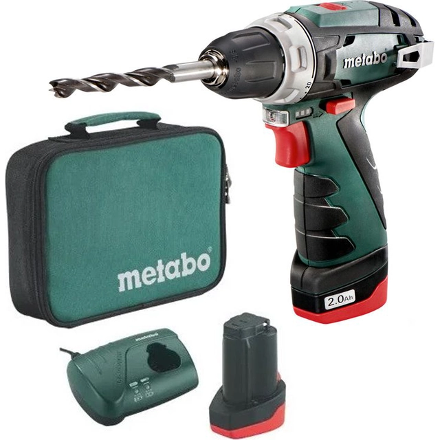 Mașină de găurit Metabo PowerMaxx BS 10.8 V 1 x baterie 2 Ah