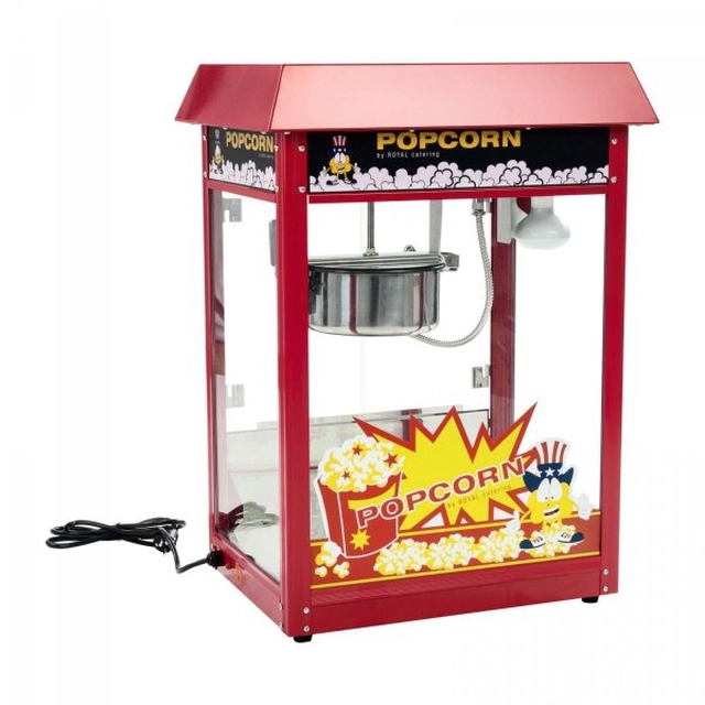 Mașină de popcorn - acoperiș roșu ROYAL CATERING 10010087 RCPR-16E