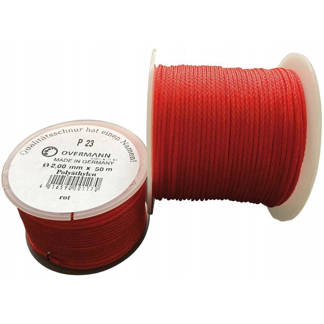 Masonry rope, polyethylene 1mmx50m, red OVERMANN