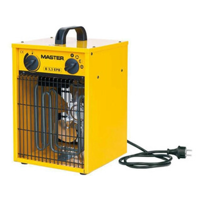 Master B3,3 elektrische thermische luchtblazer 230 V | Verwarmingsvermogen 1650 W/3300 W | 8,5 m³/min