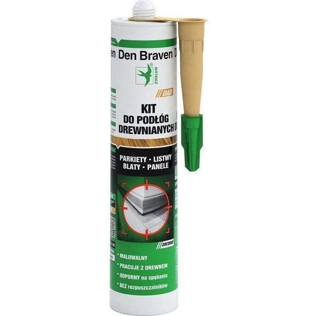 Mastic pour parquet en chêne Den Braven 280ml