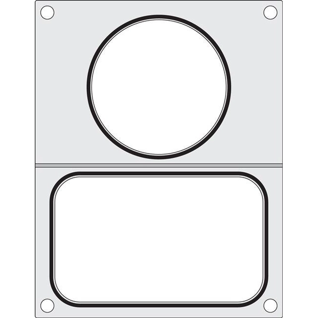 Matrice per saldatrice, vassoio 178x113 + contenitore fi=115 | Hendi