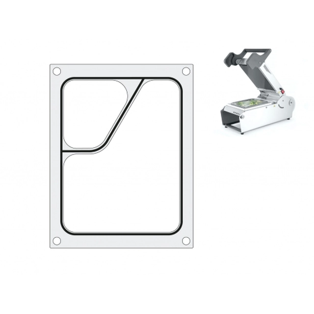 Matrix for a two-section tray, colt 227 x 178 mm Hendi