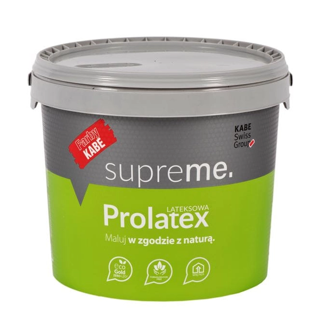 Matt latex paint for walls and ceilings KABE PROLATEX SUPREME 5L BASE A