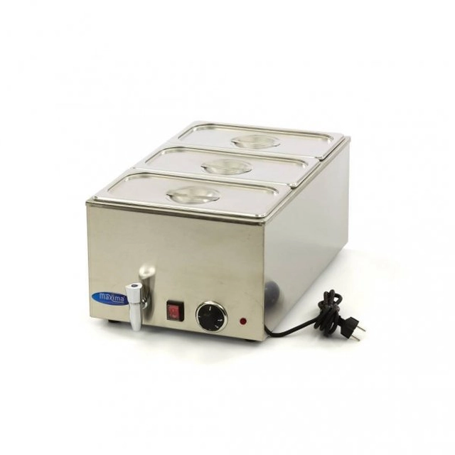 Maxima Bain Marie με βρύση, συμπεριλαμβανομένου κιτ 3 x 1/3 GN MAXIMA 09300011