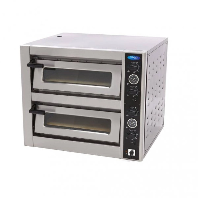 Maxima luxury pizza oven 4 + 4 x 30 cm Double 400 V.MAXIMA 09370040